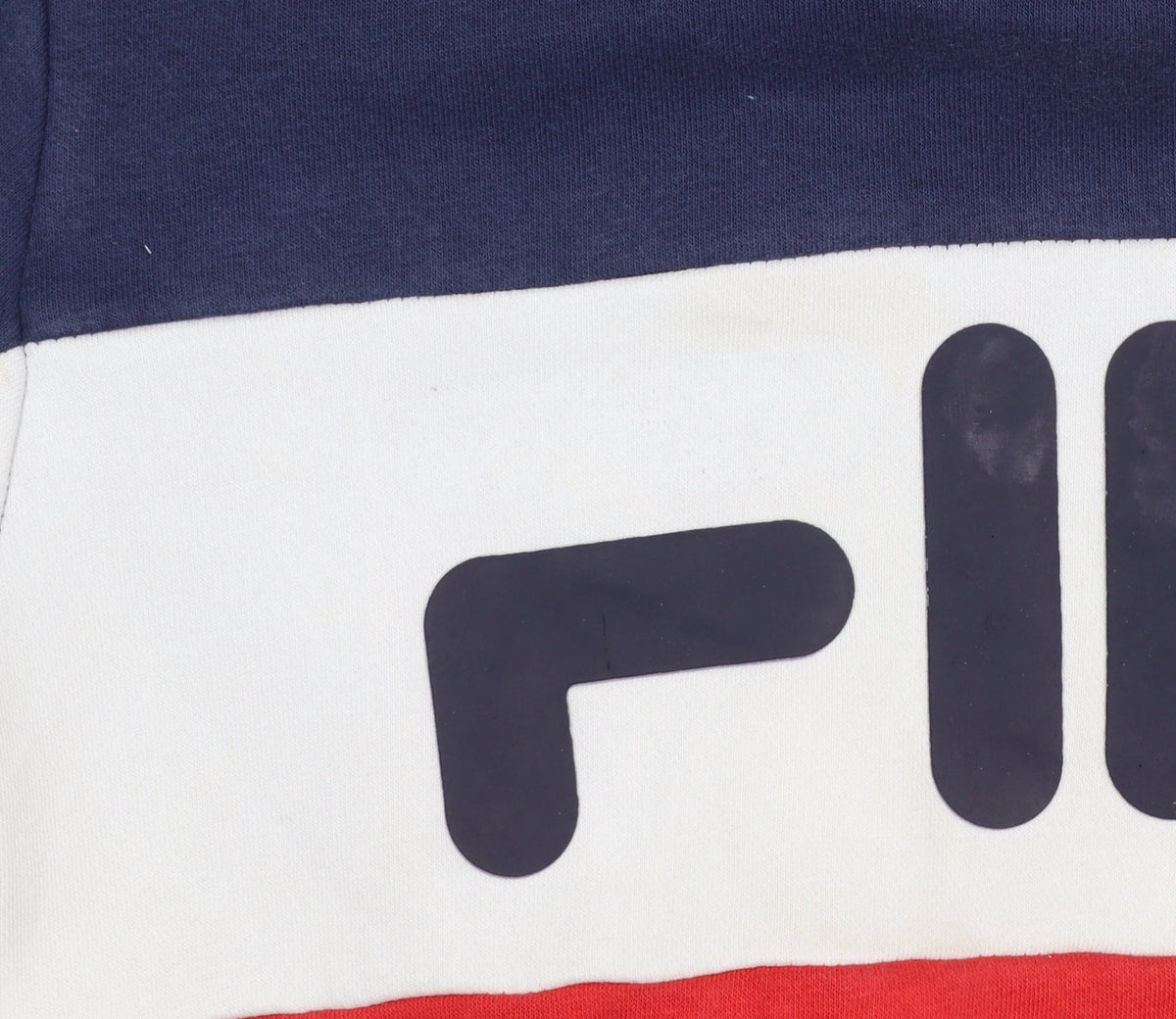 Additional view of Fila boys’ blue red white pullover hoodie 13-15 years colourblock cotton blend