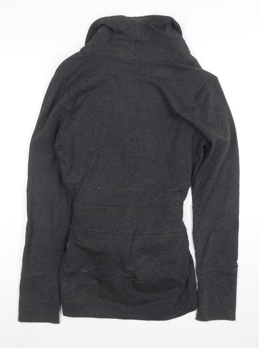 The North Face Women's Grey Belted Cotton Blend Coatigan Size S