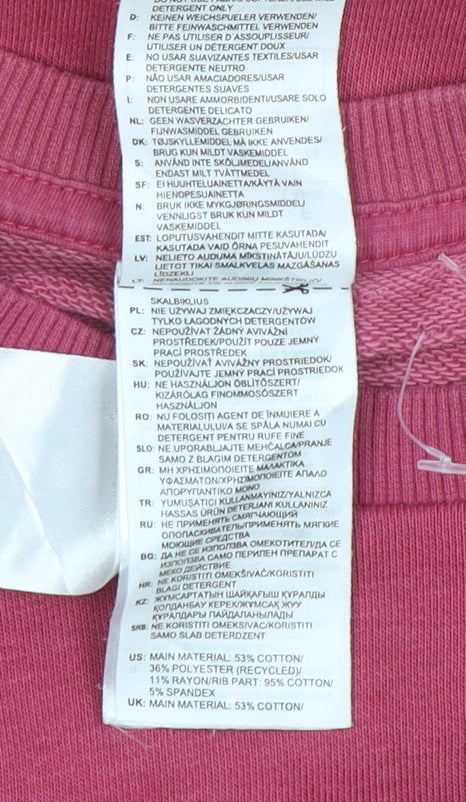 Additional view of Adidas women’s pink cotton blend pullover sweatshirt, size L, 16-18