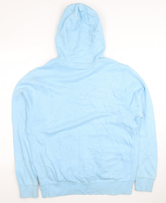 Nike Men's Blue Pullover Hoodie Medium Fleece Sweatshirt