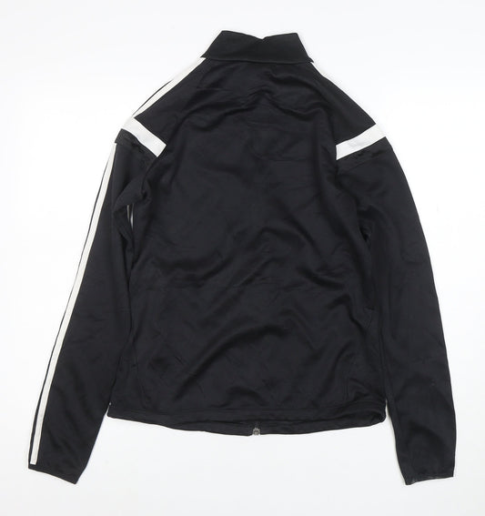 Adidas Women Black Full Zip Ajax Hoodie S ClimaCool Polyester