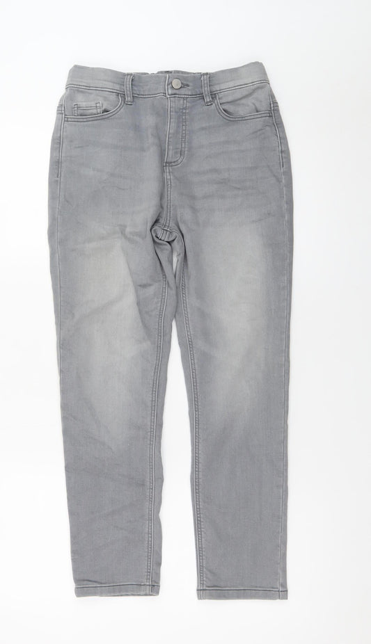 Additional front view of Dunnes Women's Grey Skinny Jeans, size 10 Slim, Fit Denim