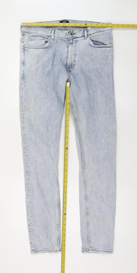 H&M Women's Blue Skinny Fit Denim Jeans Size 33