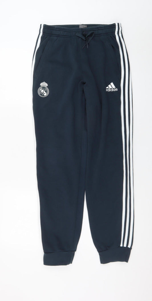 Adidas Men Black Jogger Real Madrid Sweatpants S Tapered Fit