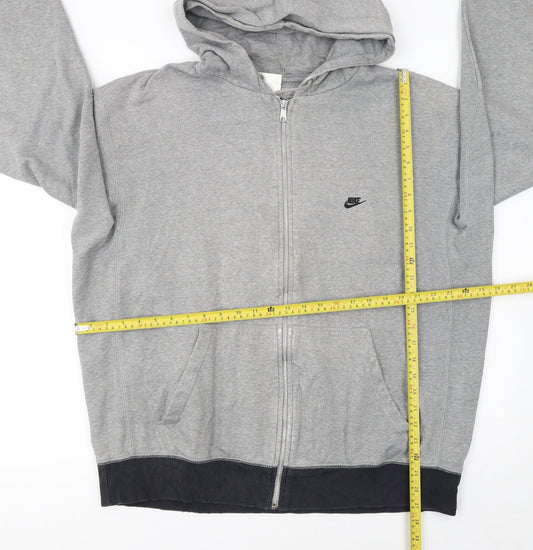 Nike Men's Grey Full Zip Hoodie 2XL Regular Fit Sportswear