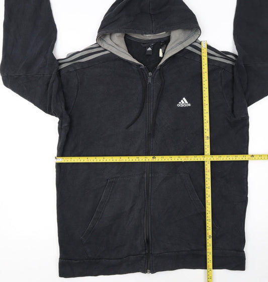 Adidas Mens Black XL Full Zip Fleece Hoodie