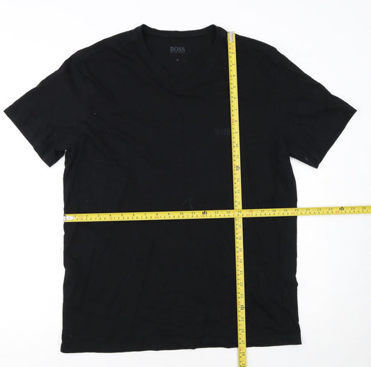 Hugo Boss Men's Black V-Neck Cotton T-Shirt XL