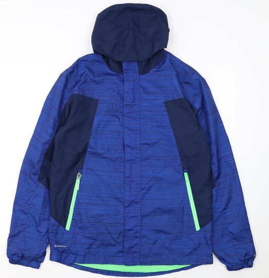 Champion Boys Blue Hooded Rain Coat Jacket XL (16 Years) Waterproof