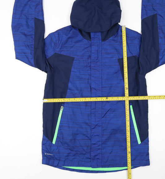 Champion Boys Blue Hooded Rain Coat Jacket XL (16 Years) Waterproof