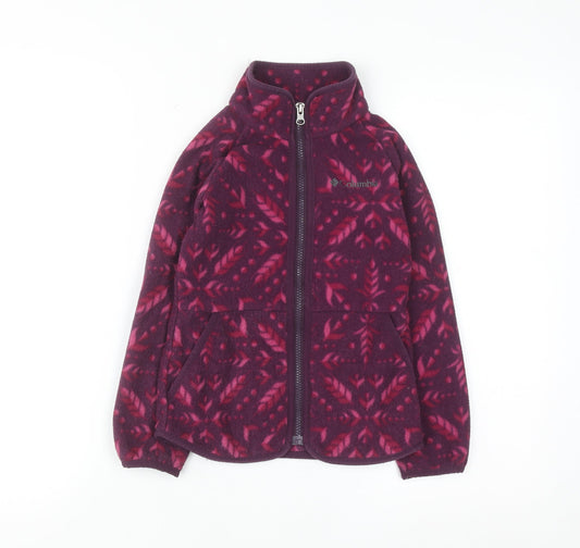 Columbia Girls Purple Fleece Full Zip Frozen II Sweatshirt XS