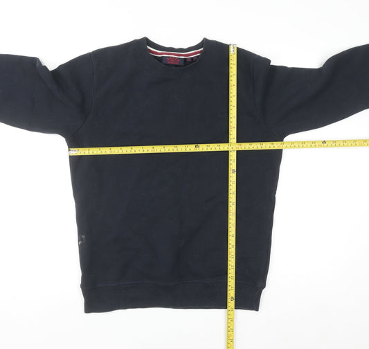 Superdry Men's Blue Pullover Sweatshirt M Crew Neck Fleece