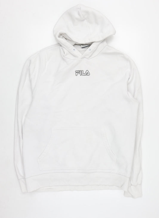 FILA Men’s White Pullover Hoodie XL Limited Edition Sportswear