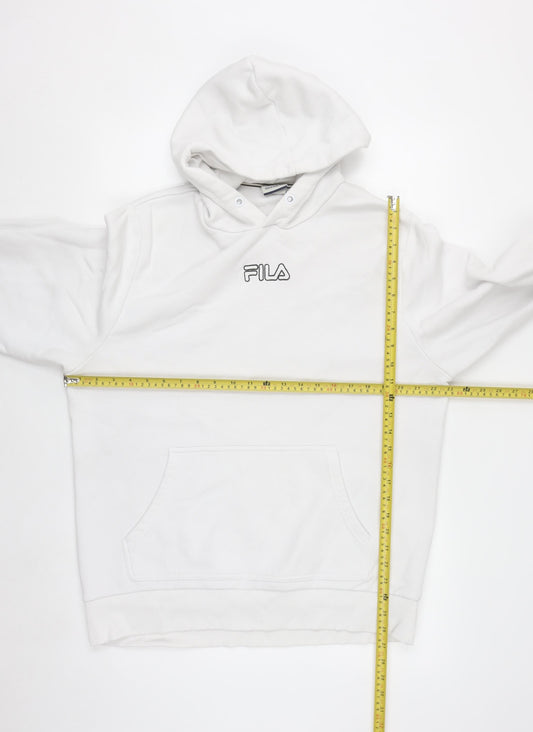 FILA Men’s White Pullover Hoodie XL Limited Edition Sportswear
