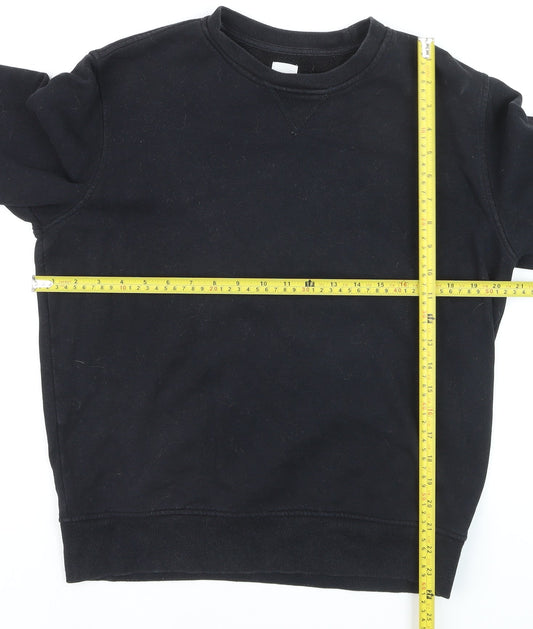 GAP Men's Black Cotton Blend Crew Neck Pullover Sweatshirt S
