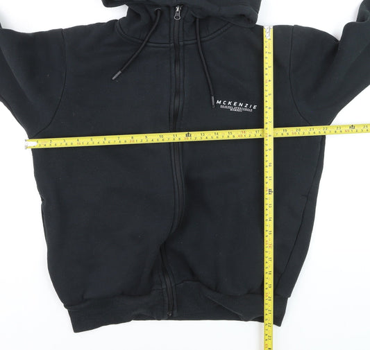 McKenzie Men's Black Full Zip Hoodie Size L Cotton Blend