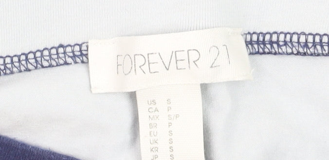 Forever 21 Women's Blue White Striped Midi Pencil Skirt Size S