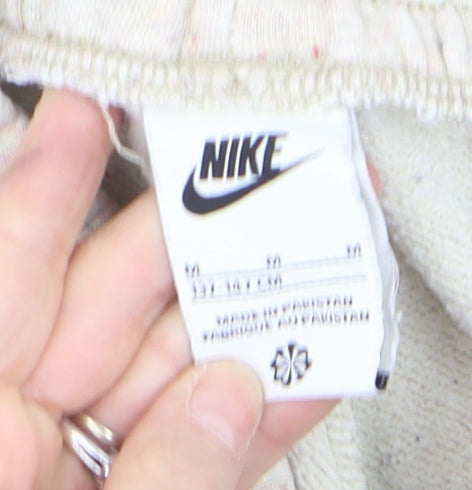 Additional view of Nike boys’ beige jogger sweatpants 13-14 years cotton blend fleece trousers
