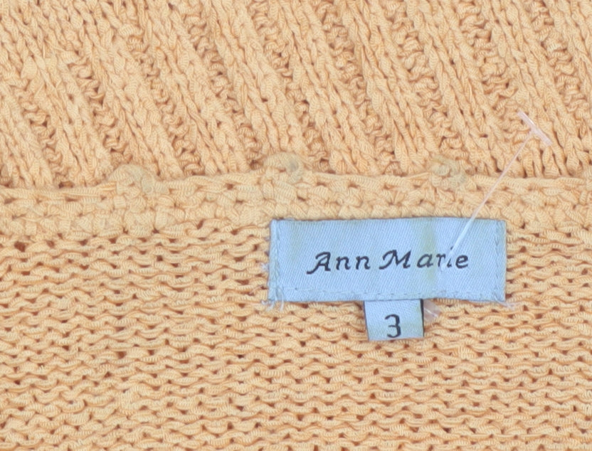 Ann Marie Women's Orange Knit Button Cardigan Size 12