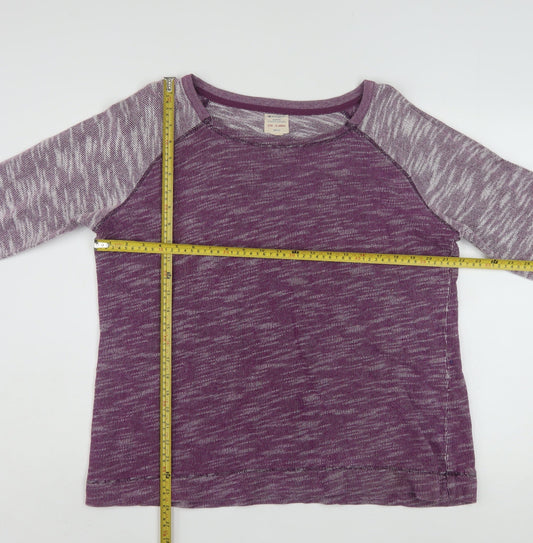 Champion Women's Purple Marl Long Sleeve Pullover Sweatshirt XL