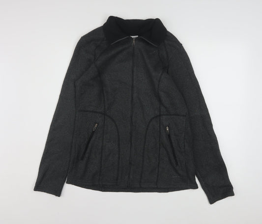Columbia Women's Grey Fleece Full Zip Jacket Size M Outdoor Wear