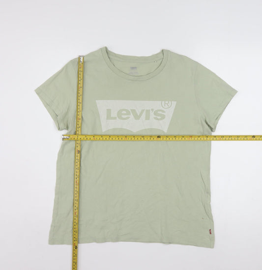 Levi's Men's Green Logo Graphic Cotton T-Shirt Size L