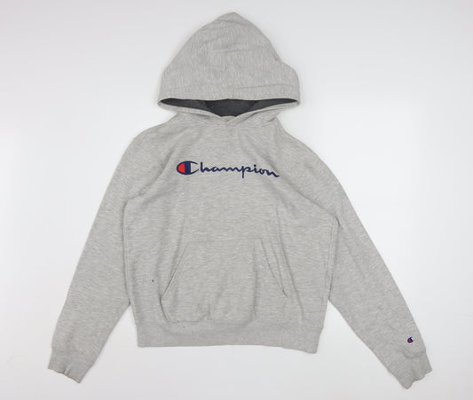 Champion Women's Grey XL Pullover Hoodie with Logo