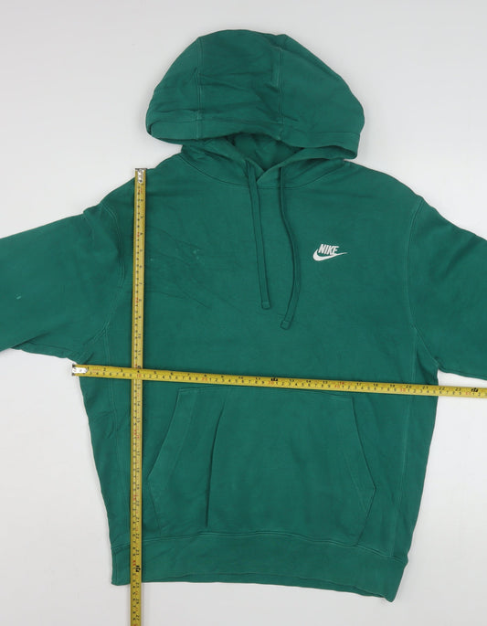 Nike Men's Green Pullover Hoodie Small Cotton Sportswear