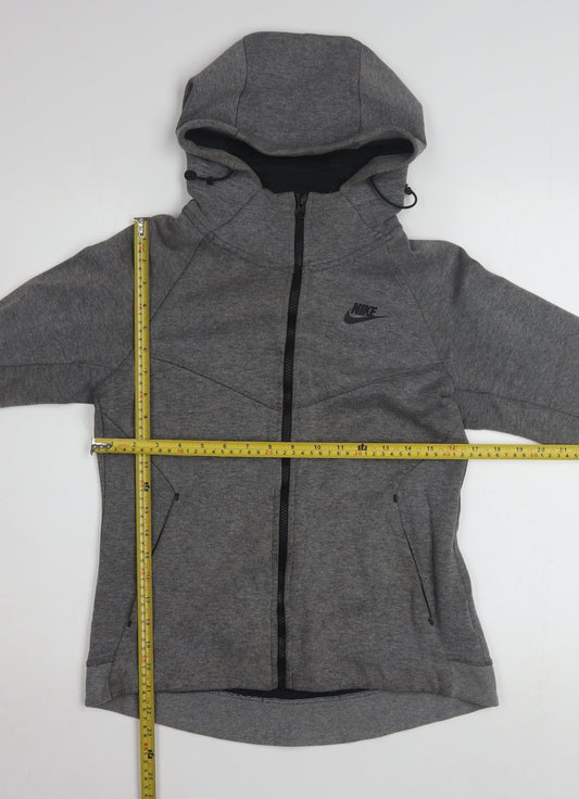Nike Women’s Grey Full Zip Hoodie Small Hooded Sportswear