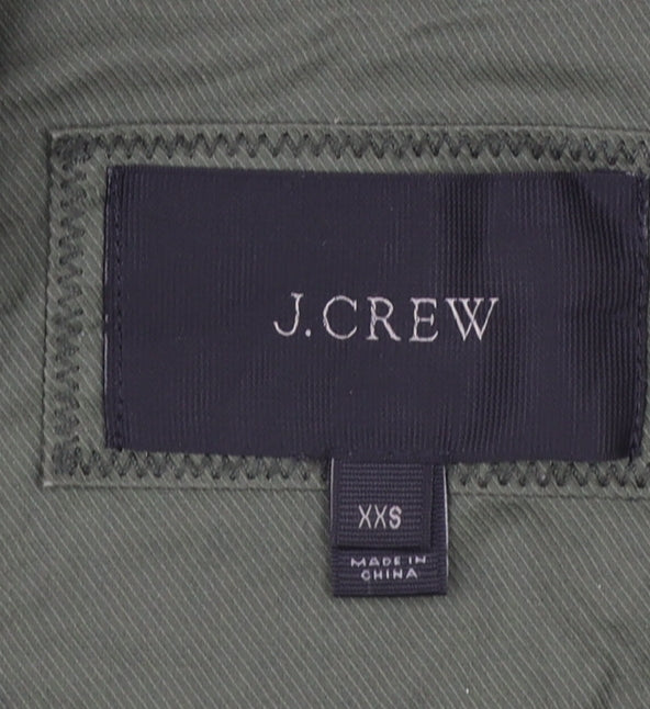 Additional view of J.Crew Women’s Green Hooded Anorak Jacket XXS Cotton Zip