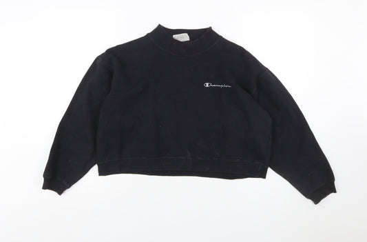 Champion Women's Black Small Crew Neck Pullover Sweatshirt