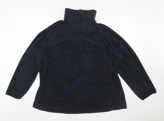 Columbia Men's Black 2XL Fleece 1/4 Zip Pullover Sweatshirt
