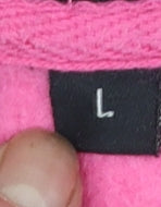Additional view of Fila women’s pink black full zip sweatshirt hoodie l size
