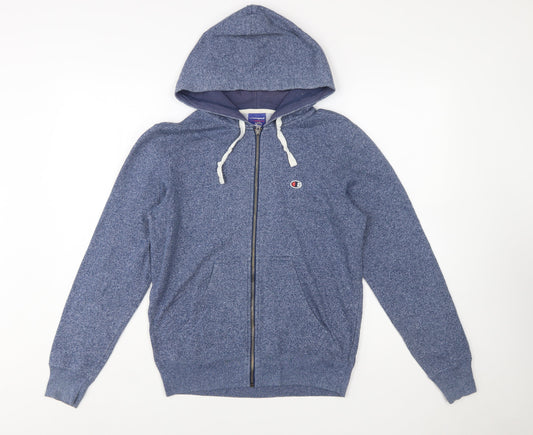 Champion Women's Blue Small Full Zip Hoodie Cotton Blend