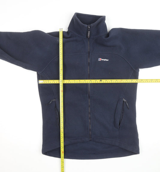 Berghaus Womens Blue Fleece Full Zip Mid-Length Jacket Size 10
