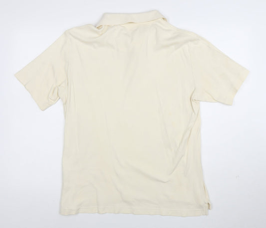 Nautica Men's Beige Short Sleeve Classic Fit Cotton Polo Shirt Size S