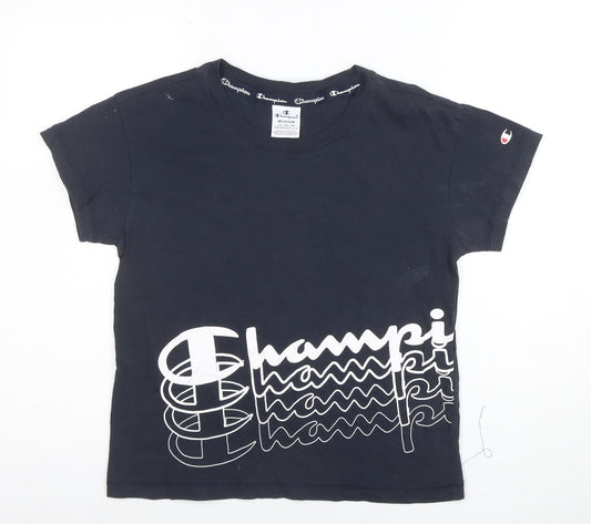 Champion Womens Black Medium Basic Cotton T-Shirt