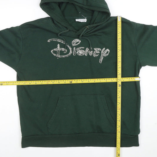 Disney Women’s Green Pullover Hoodie Size 12/14 Medium Cotton Blend