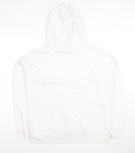 Disney Women White Mickey Mouse Pullover Hoodie Size S