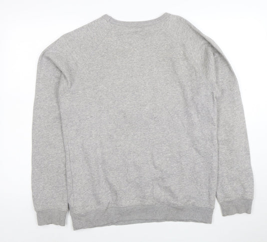 adidas Men's Grey Small Pullover Crew Neck Sweatshirt