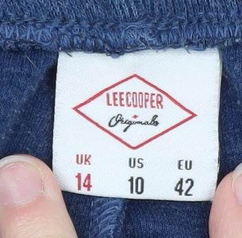 Additional view of Lee Cooper Men's Blue Jogger Trousers L Regular Fit Elastic Waist