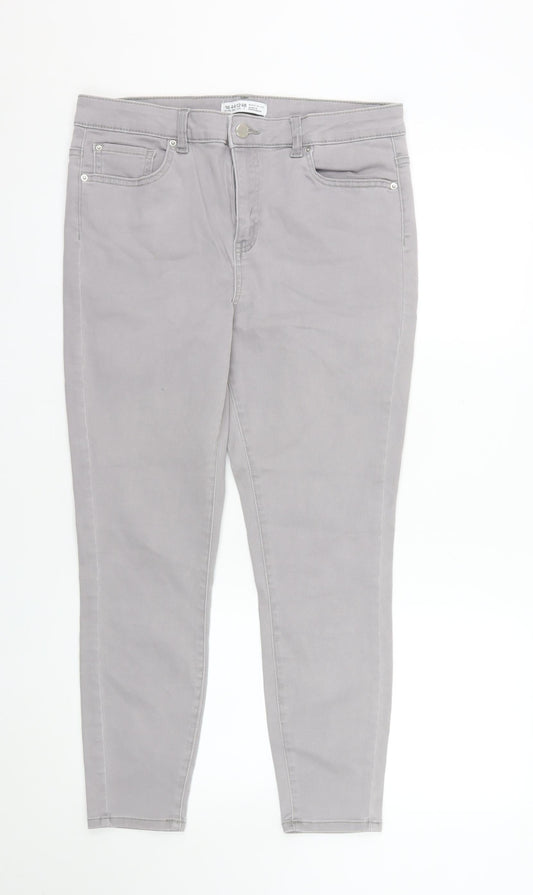 Additional front view of Denim Co. Women’s Grey Skinny Jeans, size UK 16, Stretch Slim Fit