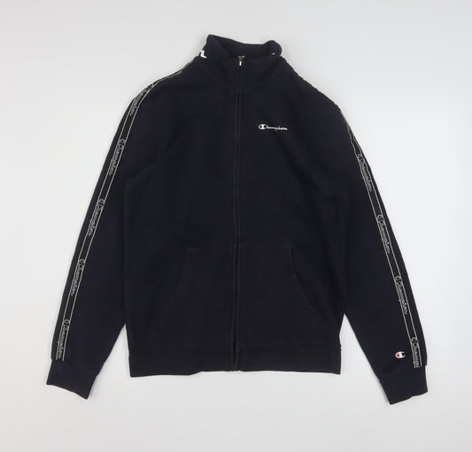 Champion Teens Black X-Large Track Jacket 60 Cotton 40 Polyester
