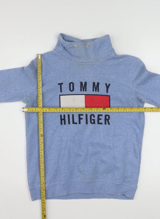 Tommy Hilfiger Women's Blue Logo Pullover Sweatshirt XXS