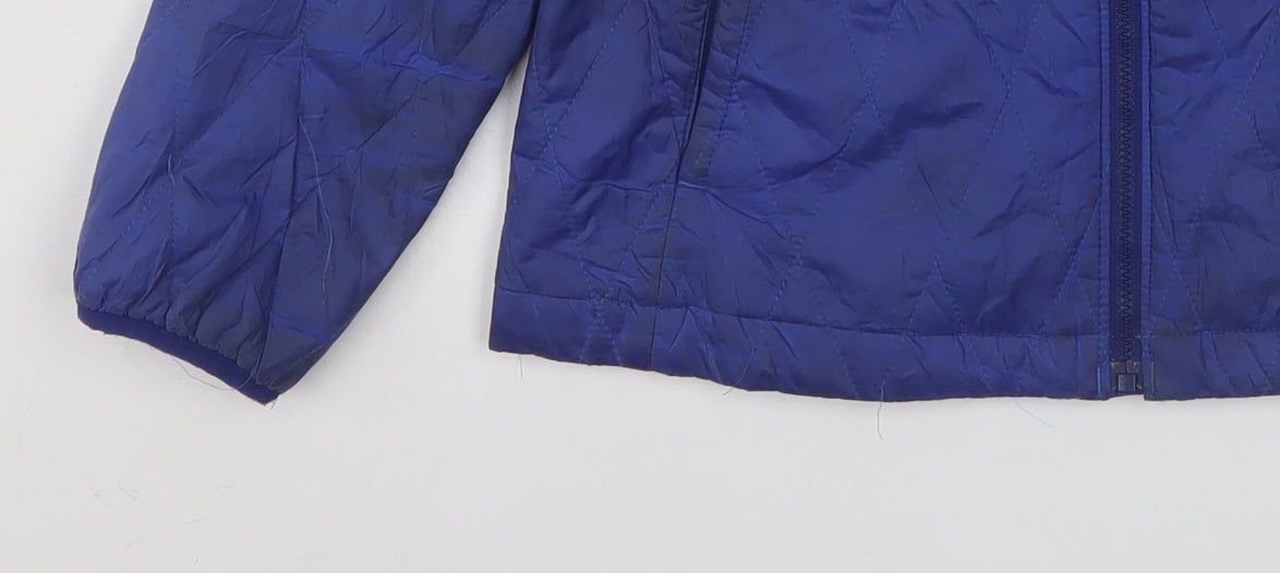 Additional view of Patagonia boys’ blue insulated puffer jacket, size 10, years full zip winter coat