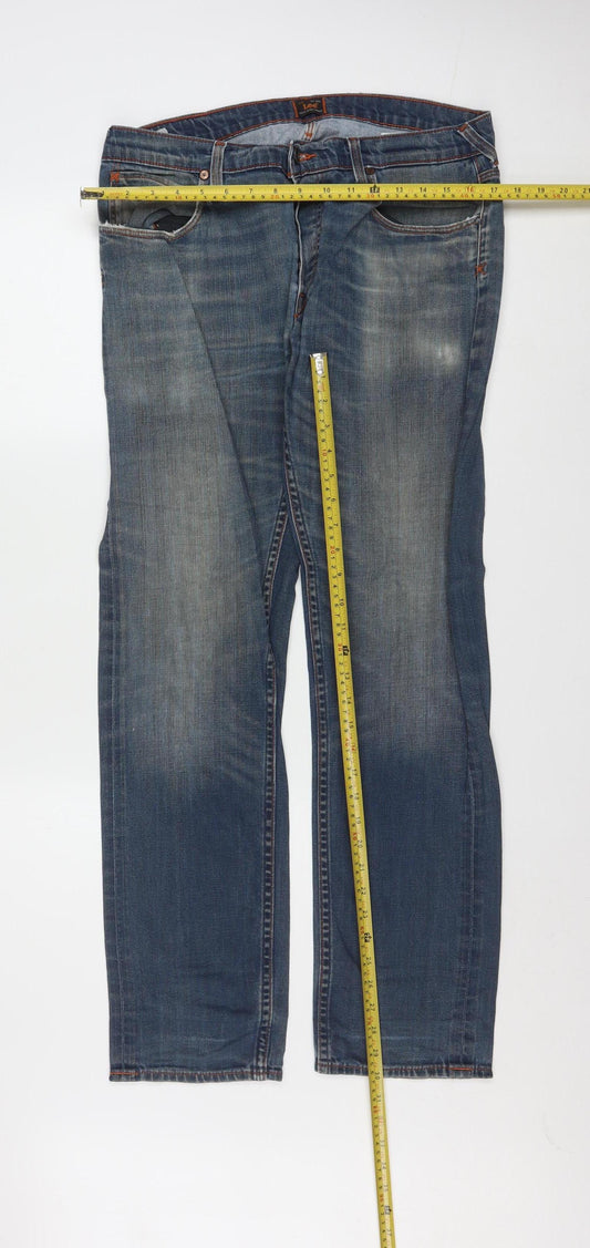 Lee Men’s Blue Daren Straight Leg Denim Jeans W33 L32