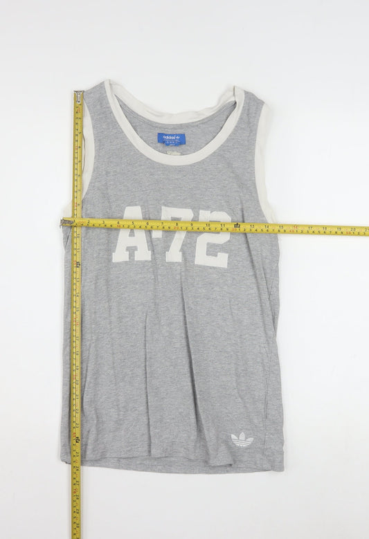 Adidas Men’s Grey XS Sleeveless Sports Tank Top