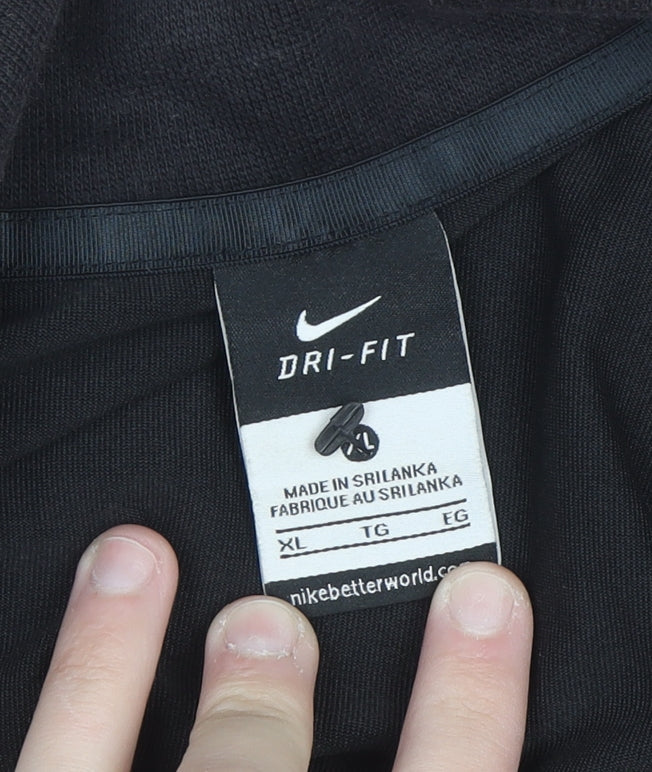 Nike Dri-FIT Women's Black XL Track Jacket Full Zip Running Top