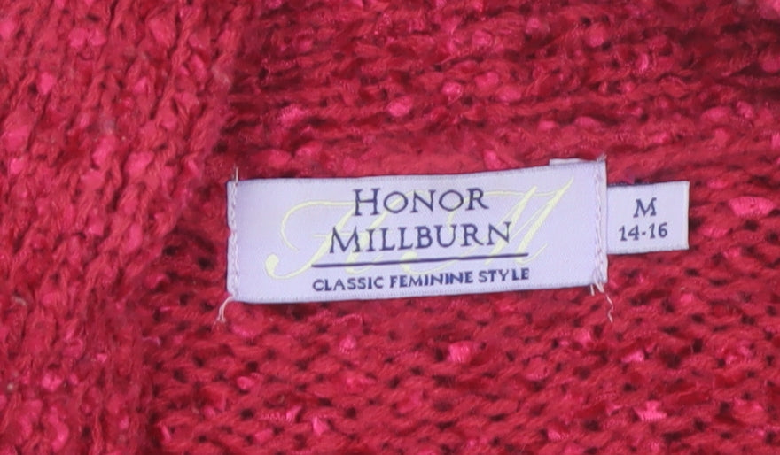 Honor Millburn Women’s Red Chunky Knit Open Cardigan Size 14-16