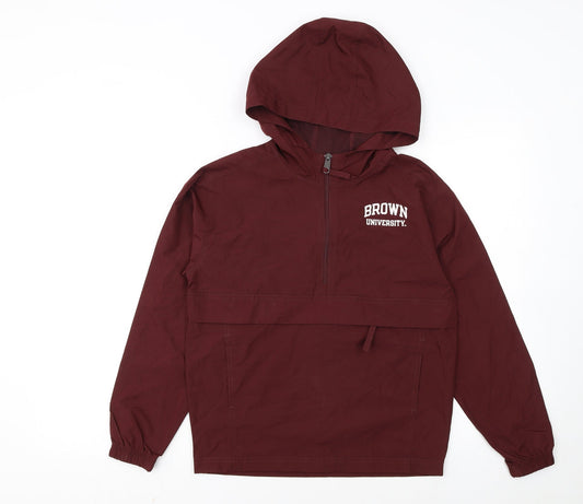Champion Boys Brown University Hooded Anorak Jacket Size M