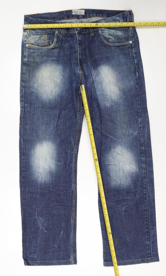 Levi's Red Men's Blue Straight Fit Denim Jeans Size 35x32